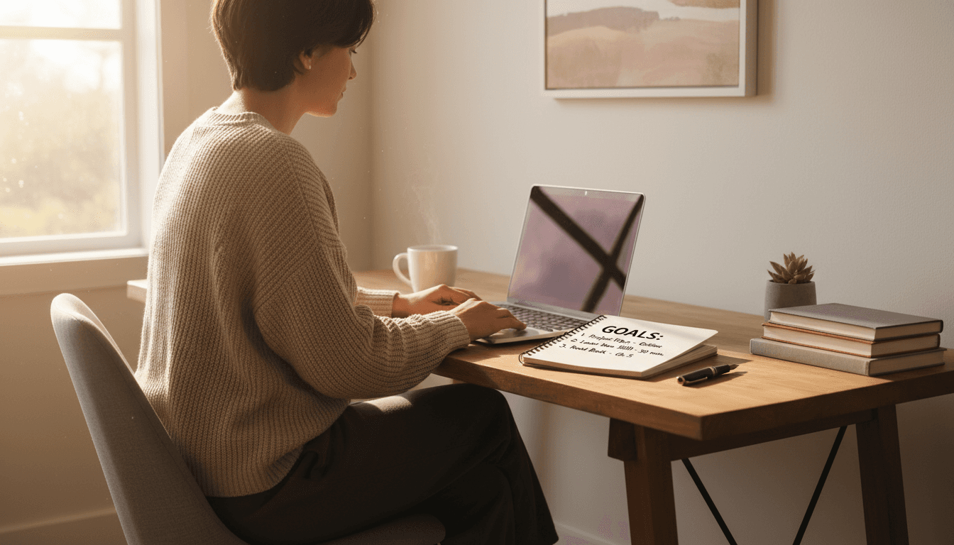 Person relaxed at home holding a smartphone